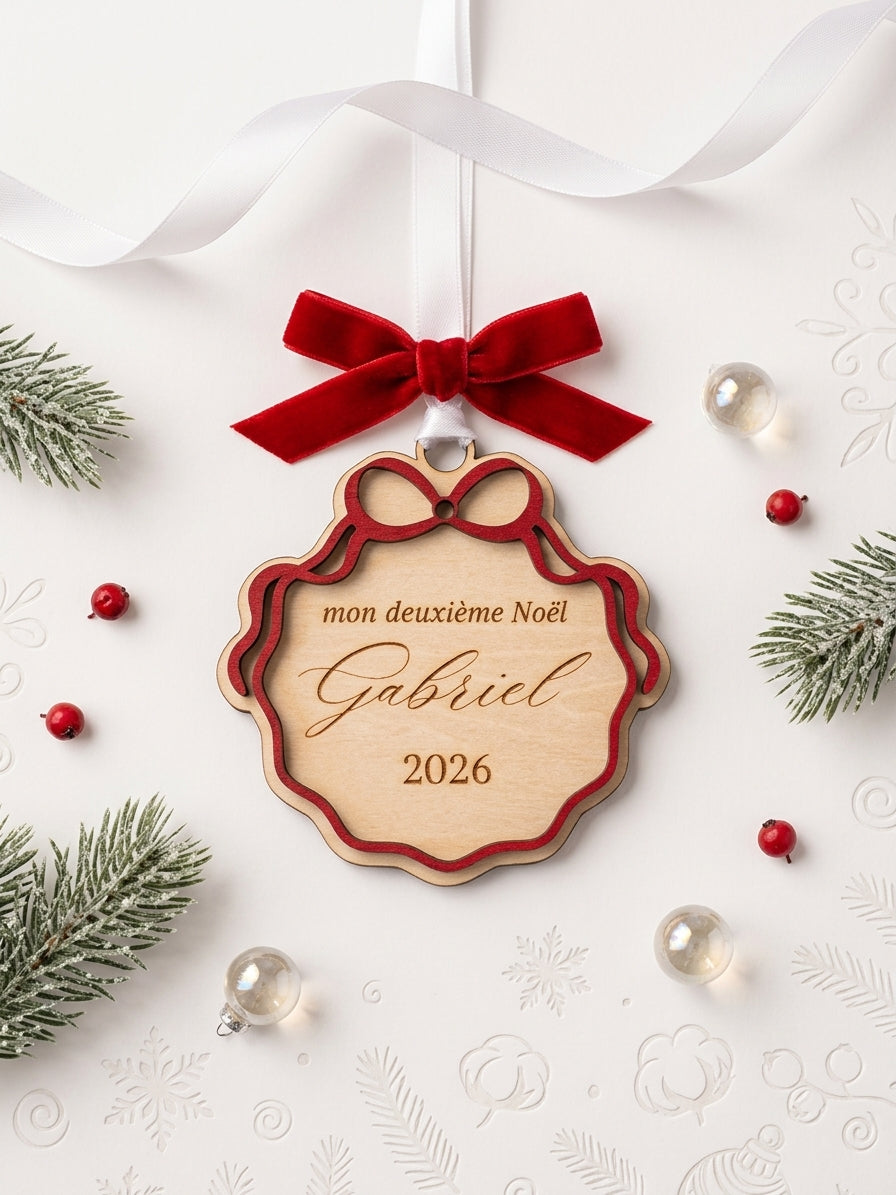 Décoration de Noël personnalisée en bois
